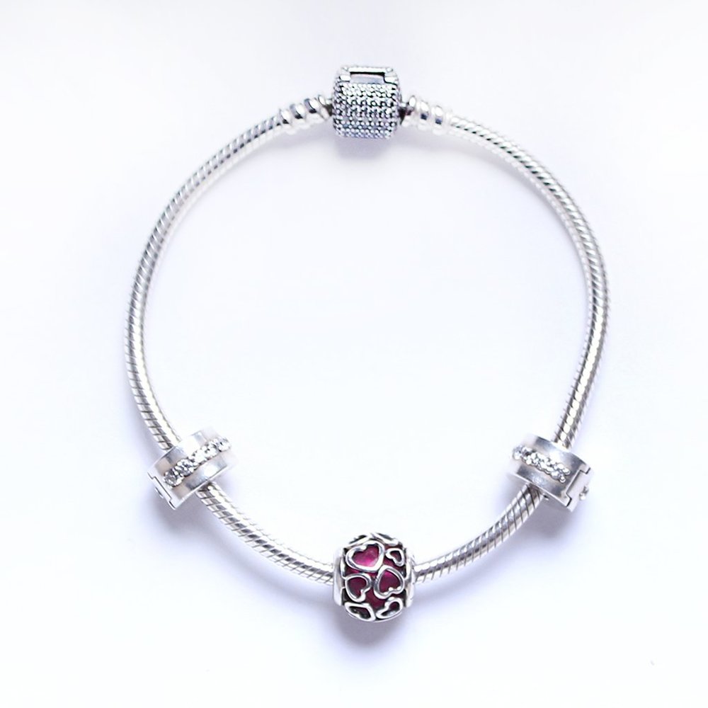 Pandora NWOT LOVE theme Charm Bracelet